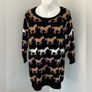 American Rag Horse Sweater Dress Sz. M